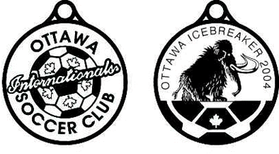back and front images of the 1998 icrebreaker medal-wooley mammoth